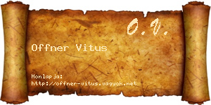 Offner Vitus névjegykártya